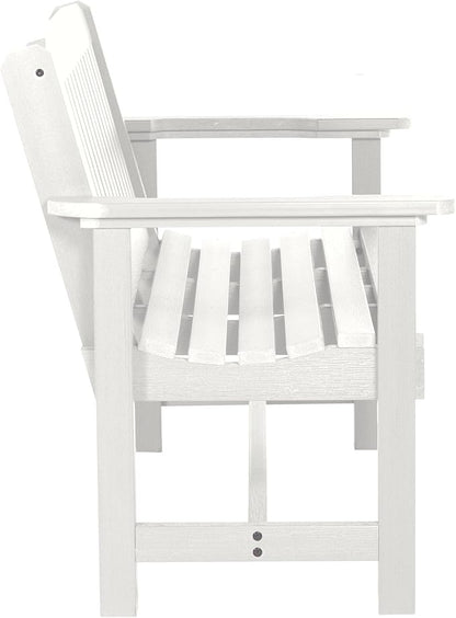 Sequoia Professional CM-BENSQ42-WHE Commercial Grade Exeter 4 Foot Garden Bench, White