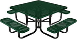COATEDOUTDOORFURNITURE Heavy-Duty Portable Outdoor Kids Table with Umbrella Hole, Punched Steel Kids Picnic Table - Photo 1