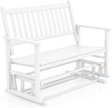 Giantex Outdoor Glider Bench Chair - 2 Person Loveseat, Porch Rocking Glider with Safe & Gentle Gliding - Photo 1