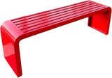 Garden Bench Backless, Patio Benches for Outdoors 100/120/150/180 Cm Outside Bench Seat Iron Steel Frame - Photo 1