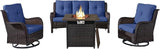 Belord 4 Piece Patio Wicker Furniture Set, Outdoor Swivel Rocker Chairs - Photo 1