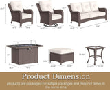 10 Piece Patio Furniture Set with Fire Pit Table - Photo 2