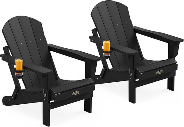 SERWALL Folding Adirondack Chair Set of 2 - Photo 1