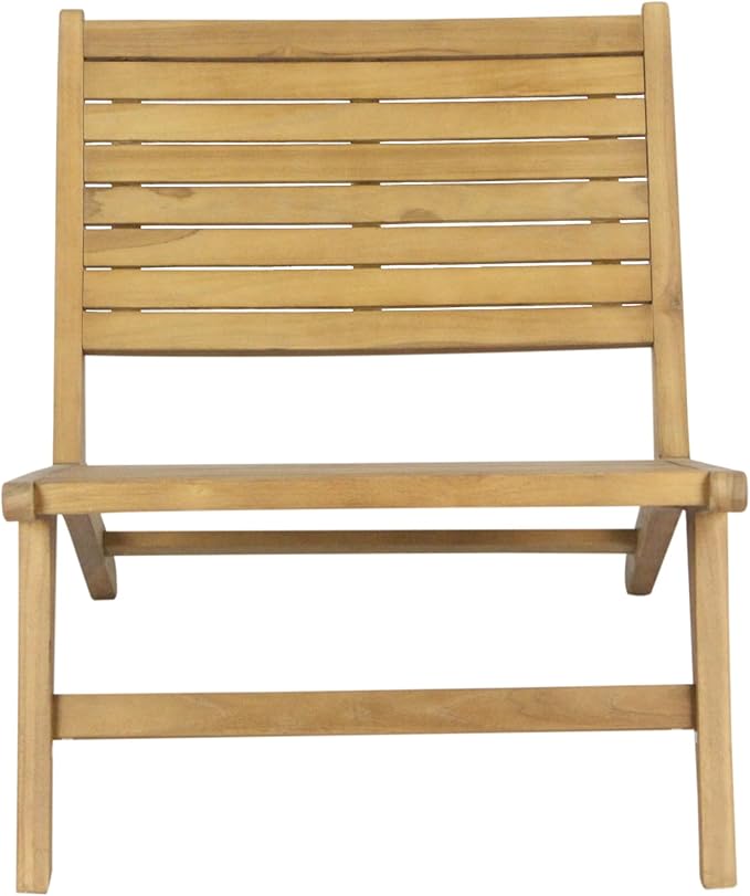 JONATHAN Y PAT2000A Leo Mid-Century Modern Wood Armless Outdoor Patio Chair Contemporary, Bohemian, Coastal, Transitional, Rustic, Natural