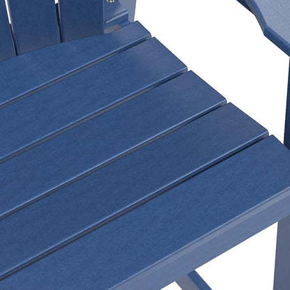 Tall Adirondack Chairs Set of 6, Outdoor Bar Height Chair for Patio, Heavy-Duty Tall Adirondack Chair, Weatherproof HDPE Chairs for Deck, Poolside, Navy Blue