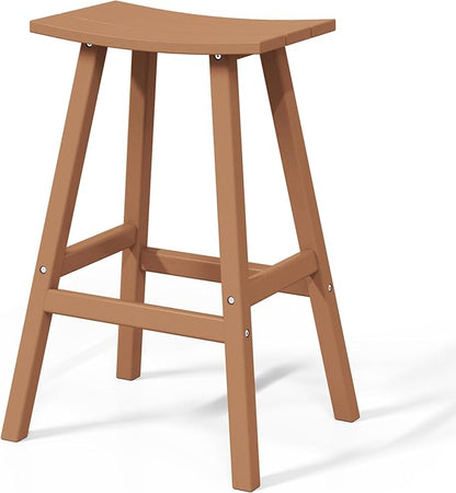 WestinTrends Malibu Malibu 29 Inch High Backless Seat Bar Stools (Set of 3), Teak