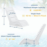 MELLCOM HDPE Pool Lounge Chair, in Pool Lounge Chair up to 10-Inches of Water, Chaise Lounge Chair with Wheels - Photo 3