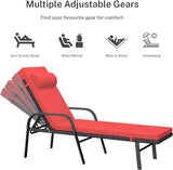 Patio Chaise Lounge Set 3 Pieces Pool Lounge Chairs - Photo 4
