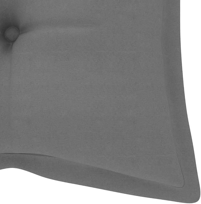 47.2 Inch Solid Acacia Wood Garden Bench with Cushion, Weather-Resistant Outdoor Patio Seating for Gardens and Balconies Gray, 19.7" x 2.8"