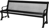 COATEDOUTDOORFURNITURE Heavy-Duty Outdoor Bench Thermoplastic Coated, Expanded Metal, Commercial-Grade Garden Bench - Photo 1