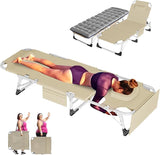 ABORON 3 in 1 Sun Tanning Chair Oversized with Mat&Face Arm Hole, Heavy Duty Folding Chaise Lounge Chairs - Photo 1