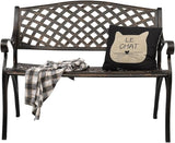 Savins gt1-ly 40.5 inch Outdoor cast Aluminum Bench with mesh backrest seat Surface, Suitable for Parks - Photo 4