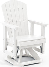 SERWALL Adirondack Swivel Glider Chair, HDPE Glider for Outdoor, All-Weather Glider Chair for Porch, Balcony - Photo 1