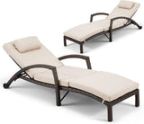 HOMREST Chaise Lounge Chairs Set of 2 for Outside - Photo 10