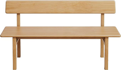 Outdoor indoor Bench, 47 Patio Garden and balcony Wooden Bench, Weatherproof Sturdy Wood Garden Bench with Seat for Porch, Park, Backyard, 800 Lbs Max Load, 2-Person log color Loveseat with Backrest