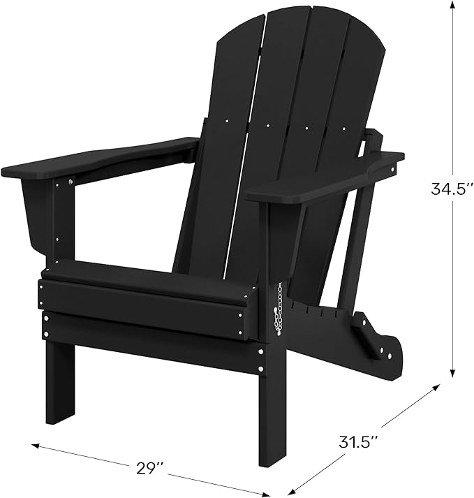 WestinTrends Malibu Malibu Outdoor Folding Poly Adirondack Chair (Set of 8), Lime