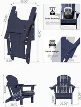 MUCHENGHY Folding Adirondack Chairs, Patio Chairs, Lawn Chairs, Outdoor Chair, Adirondack Chair Plastic, Fire Pit - Photo 3