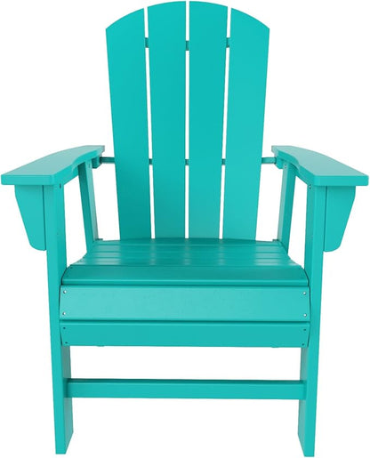 WO WESTIN OUTDOOR HDPE Laguna Adirondack Casual Patio Dining Chair,Turquoise