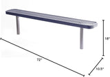 COATEDOUTDOORFURNITURE Coated Outdoor Furniture Heavy-Duty Outdoor Bench Thermoplastic Coated, Expanded Metal - Photo 2