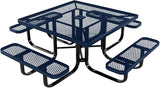 COATEDOUTDOORFURNITURE Heavy-Duty Portable Outdoor Kids Table with Umbrella Hole, Expanded Metal Kids Picnic Table - Photo 1