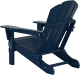 WO Home Furniture Adirondack Chairs Table Set of 3 PCS Outdoor Folding Chairs Coffee Table Weather/UV Resistant for Lawn - Photo 6