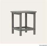 POLYWOOD SBT18GY South Beach 18" Outdoor Side Table, Slate Grey - Photo 4