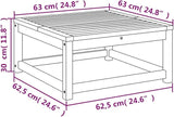 Garden Table Brown Solid Acacia Wood Small Durable - Photo 2