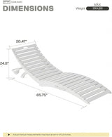 Pre-Assembled Folding in-Pool Lounge Chair, HDPE Outdoor Chaise Lounge with Cup Holder, Pool Lounge Chair for Poolside - Photo 2