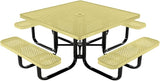 COATEDOUTDOORFURNITURE Heavy-Duty Portable Outdoor Kids Table with Umbrella Hole, Punched Steel Kids Picnic Table - Photo 1