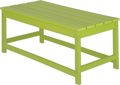 WO Home Furniture Adirondack Chairs Table Set of 3 PCS Outdoor Folding Chairs Coffee Table Weather/UV Resistant for Lawn, Garden, Bon Fire, Balcony (Lime)