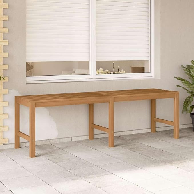 Bench Teak Solid Teak Wood 59.1 in Long Durable Garden Bench Garden Seating Patio Furniture Porch Bench Outdoor Seating for Yard Outdoor Deck Courtyard