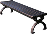 Outdoor Bench Chair Cast Aluminum Garden Bench Patio Bench All-Weather Park Bench for Backyard Porch Lawn - Photo 1