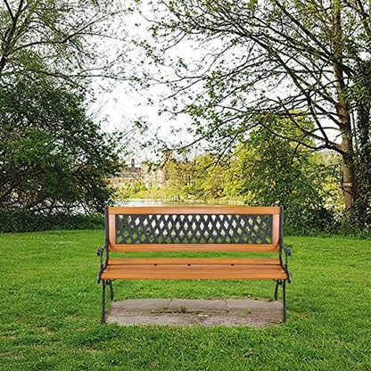 49inch Front Porch Chair, Garden Bench, Park Bench Outdoor Benches Front Porch Outdoor Furniture,Porch Bench for Outdoors 49.5" L x 20.5" W x 29" H