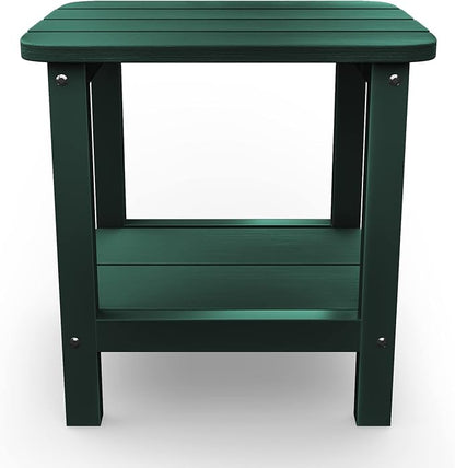 SERWALL Adirondack Table Outdoor Side Table- Green