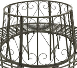 63 Inch Round Tree Bench, Steel Garden Seating for Outdoor Patio, Weather-Resistant Circular Metal Bench - Photo 6