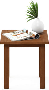 Furinno FG18506 Tioman Hardwood Patio Furniture Outdoor End Table, Natural - Photo 4
