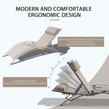 Domi Pool Lounge Chairs Set of 2, Adjustable Aluminum Outdoor Chaise Lounge Chairs - Photo 3