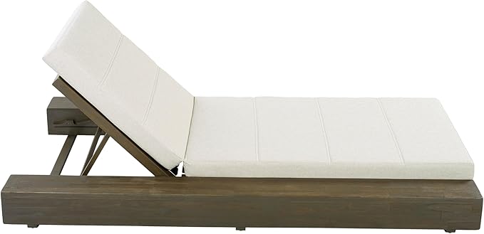 Christopher Knight Home Tory Acacia Wood Chaise Lounge Chair Outdoor Set of 4, Poolside Sun Lounger Recliner - Photo 7