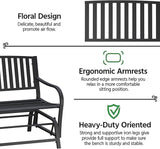50" Outdoor Porch Glider Bench Patio Gliders - Photo 5