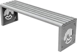 Heavy Duty Outdoor Benches Weatherproof Galvanized Steel Park Benches Slats Design Metal Garden Chair Commercial Street - Photo 1