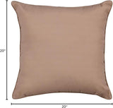 BrylaneHome 20" Square Throw Pillow - Patio & Outdoor - Water, Stain & Fade Resistant - Khaki - Photo 7