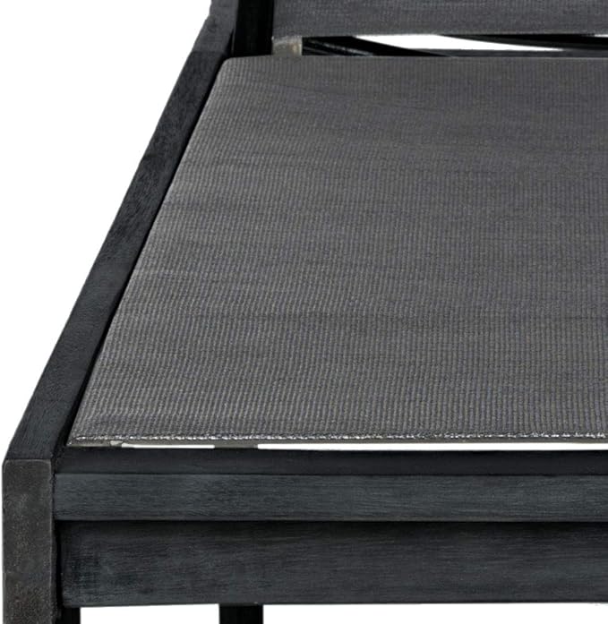 SAFAVIEH Outdoor Collection Manteca Dark Slate Grey Solid Wood/Dark Grey Texline Fabric Adjustable Chaise Lounge Chair - Photo 6
