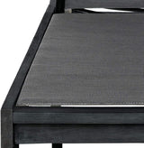 SAFAVIEH Outdoor Collection Manteca Dark Slate Grey Solid Wood/Dark Grey Texline Fabric Adjustable Chaise Lounge Chair - Photo 6