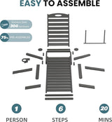 Domi Outdoor Chaise Lounge Chairs Set of 6 - Photo 7