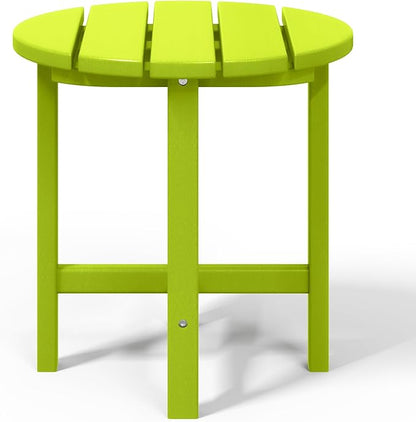 WestinTrends Dylan Adirondack Round Outdoor Side Table, Lime