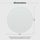 36 inch Round 1/4" Thick Pencil Polished Edge Glass Table Top with 6 Bumpers - Tempered - Photo 3