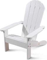 KidKraft Wooden Adirondack Children's Outdoor Chair, Kid's Patio Furniture, White, Gift for Ages 3-8 - Photo 1