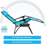 Flamaker Patio Zero Gravity Chair Outdoor Folding Lounge Chair Recliners Adjustable Lawn Lounge Chair with Pillow for - Photo 5