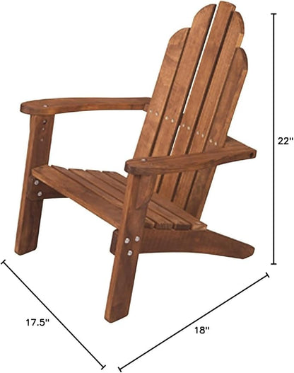 Maxim Child’s Adirondack Chair. Kids Outdoor Wood Patio Furniture for Backyard, Lawn & Deck