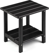 Adirondack Outdoor Side Table, 2-Tier Sturdy Patio End Table Weather Resistant, 16.5" Solid Side Table for Patio, Pool - Photo 1